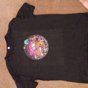 Psychedelic toad mushroom shirt extra large black